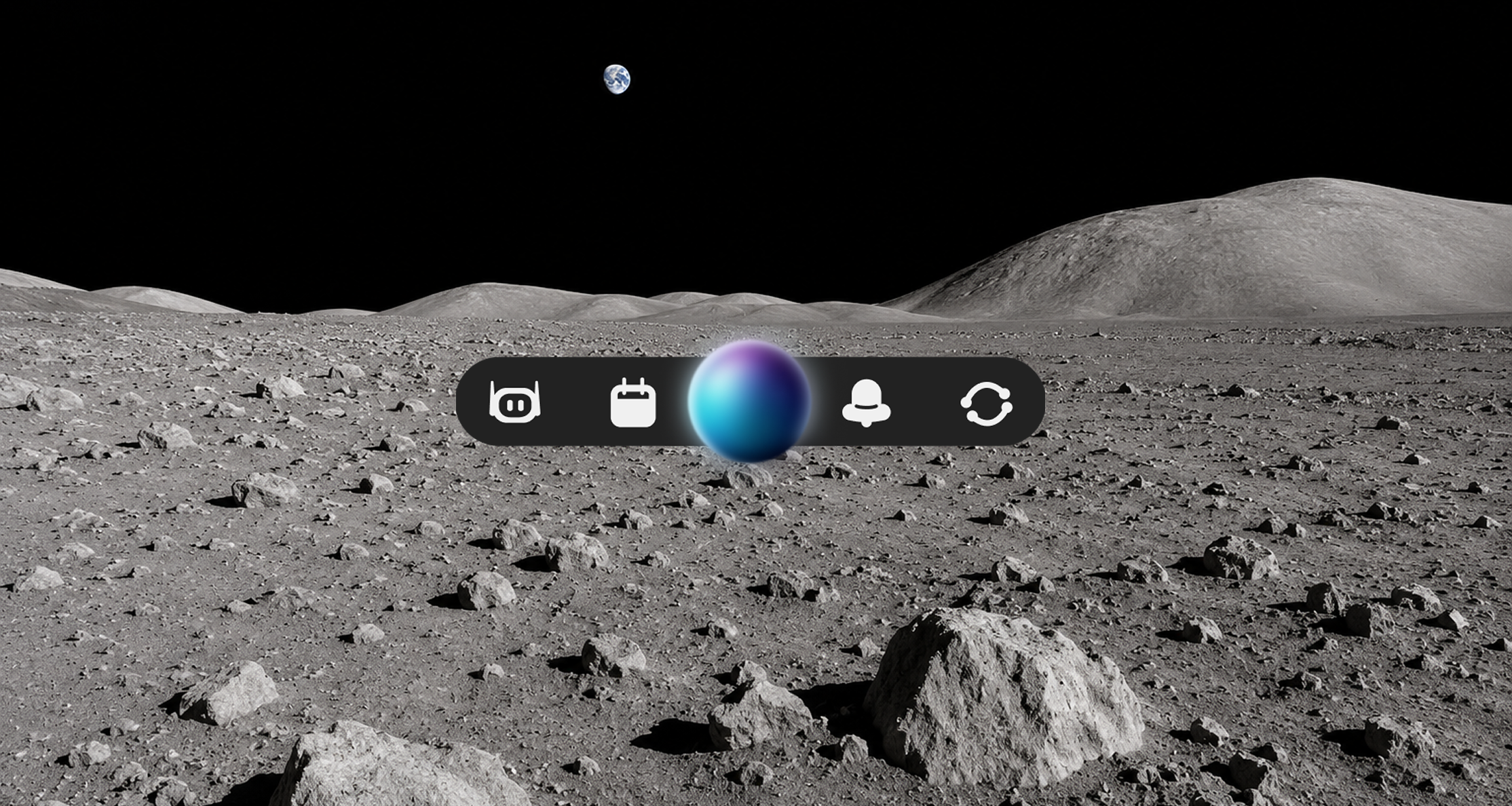 Hexacore menu screens with Hexabot support modules, status cards and operational navigation