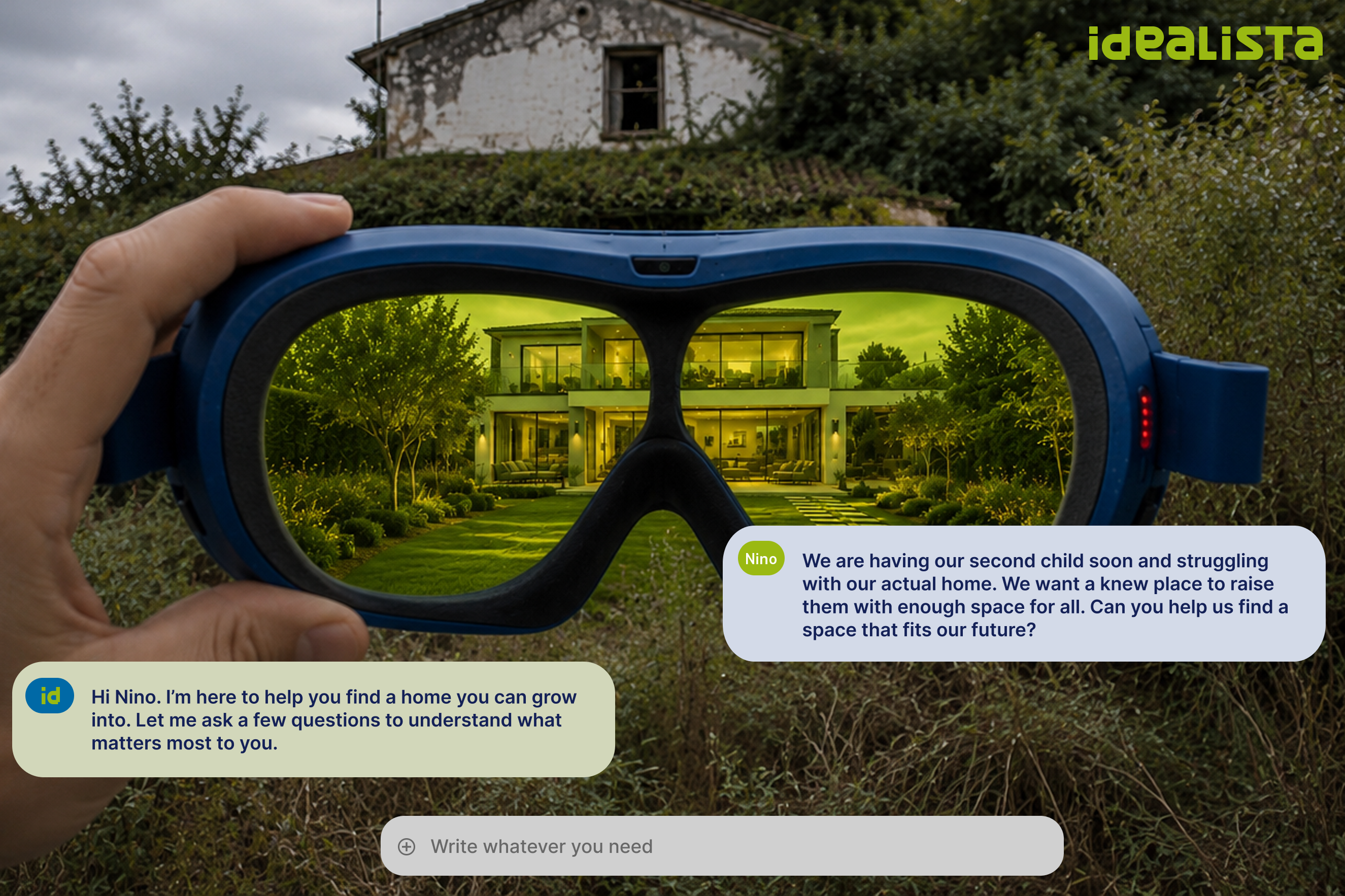 Idealista Remake home visual with an aspirational interior preview for imagining property potential