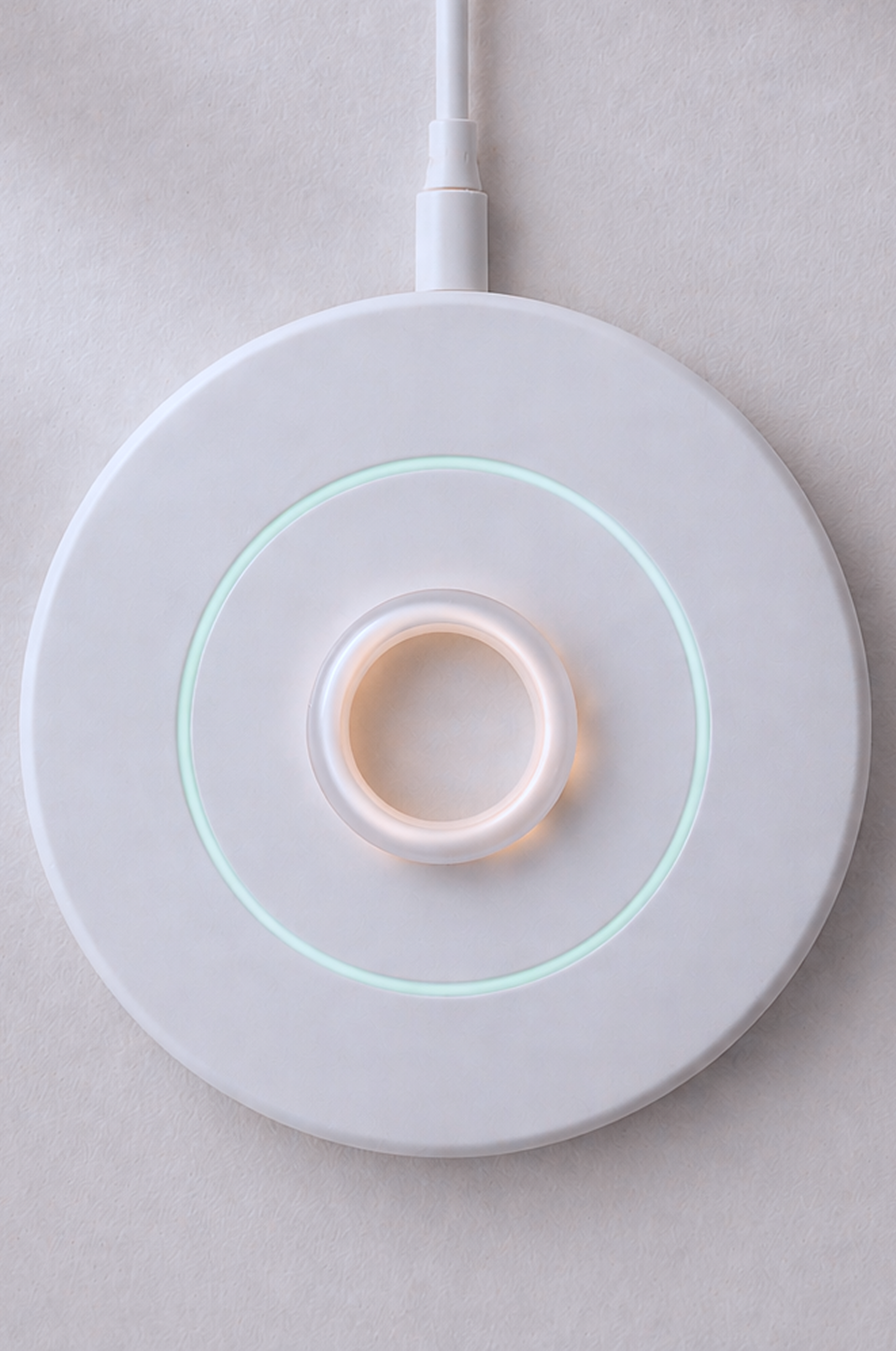Lumi upright charger render with a compact charging accessory for the device family