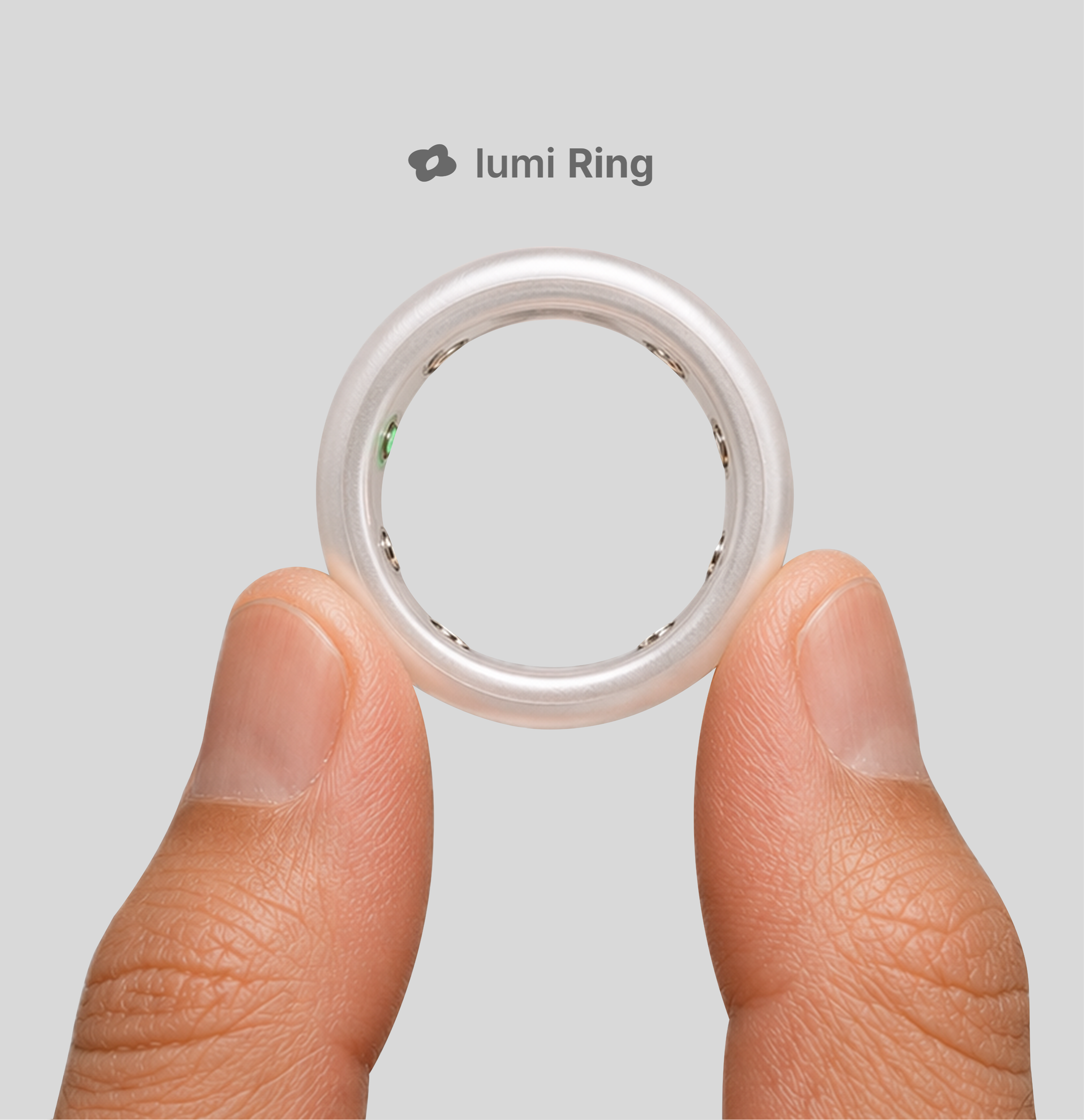 lumi Ring MVP board presenting the ring as the first hero device for emotional regulation