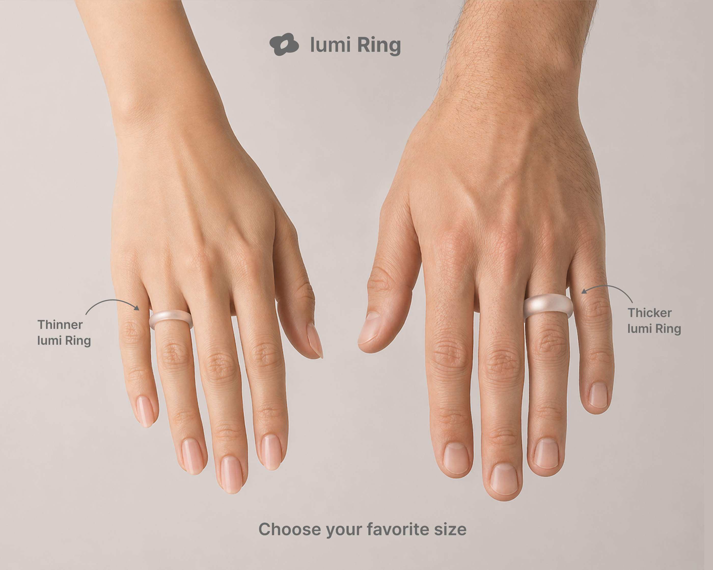 lumi Ring options board exploring discreet wearable styles and ring forms for adults