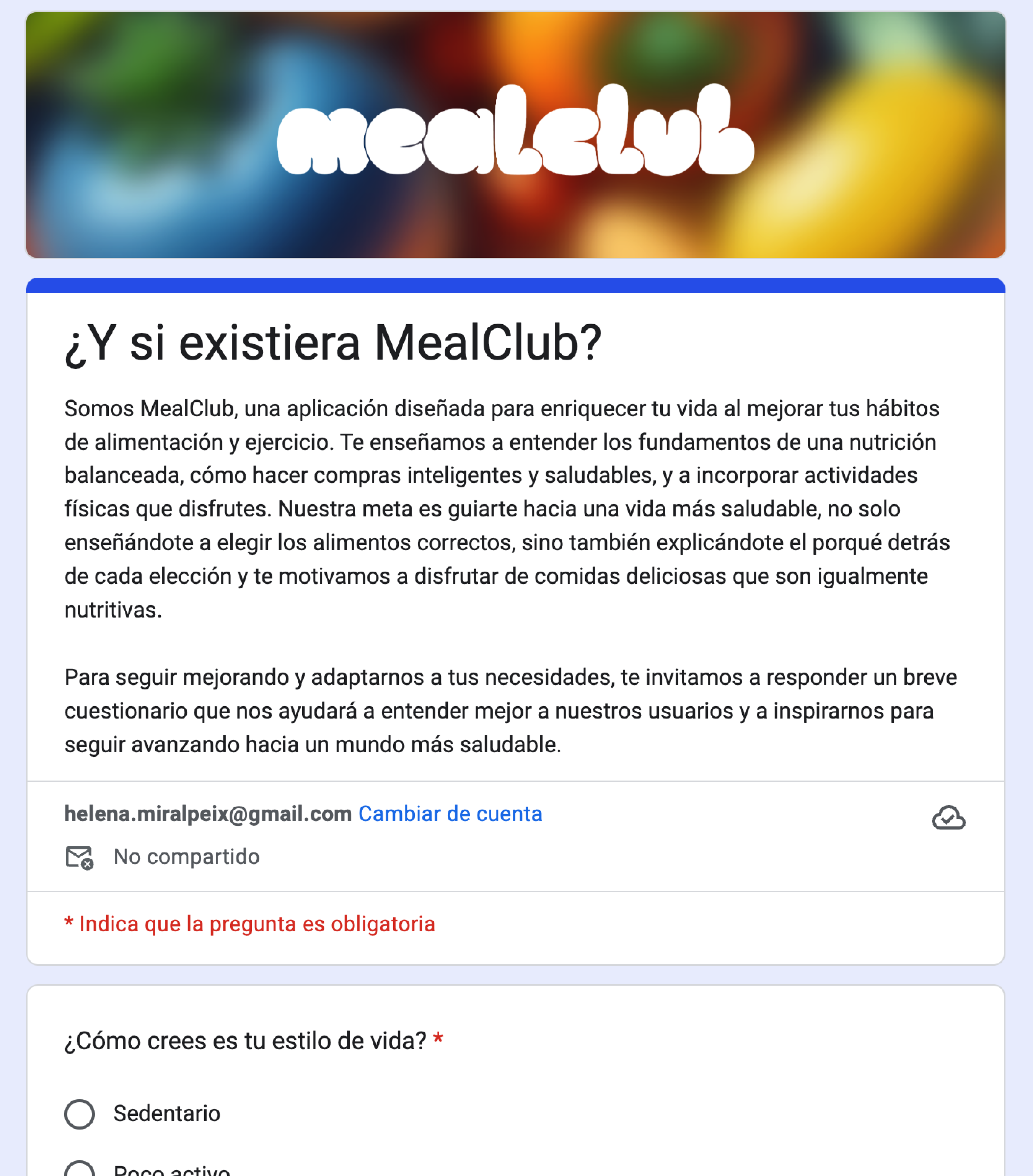 MealClub research board with early references for food education, wellness apps and nutrition guidance